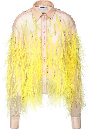 DES_PHEMMES Embroidered Tulle Shirt