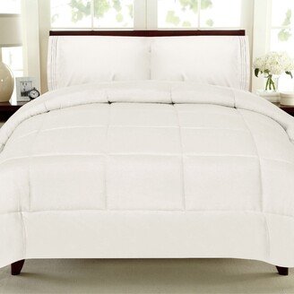 Solid Color Box Stitch Down Alternative Full Comforter