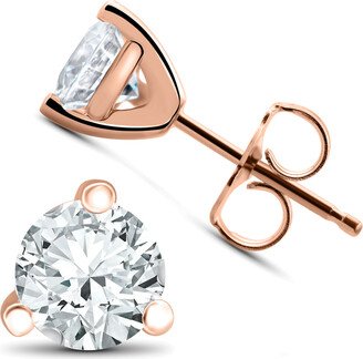 Pompeii3 1 ct TDW Lab Grown Diamond Martni Studs 14k White, Yellow, Rose Gold or Plat