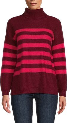 M MAGASCHONI Cashmere Striped Turtleneck Sweater