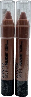 Simply Nude Lip Cream SN 01 Peaches 0.11 OZ Set of 2