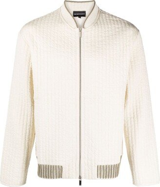 Ribbed Bomber Jacket