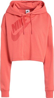 W Nsw Flc Po Hoodie Crop Dnc Sweatshirt Salmon Pink