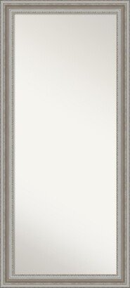 Parlor Silver-tone Framed Floor/Leaner Full Length Mirror, 29.5