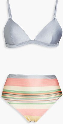 Striped triangle bikini