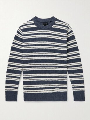 Striped Cotton-Blend Bouclé Sweater