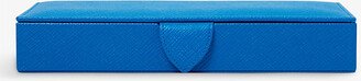 Lapis Blue Panama Leather Cufflink box