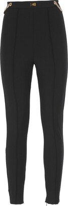 High Waist Trousers With Logo