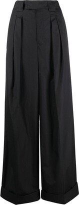 High-Waisted Pleated Trousers-AC