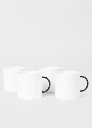 Blue Handle Bone China Mugs by Feldspar Studio