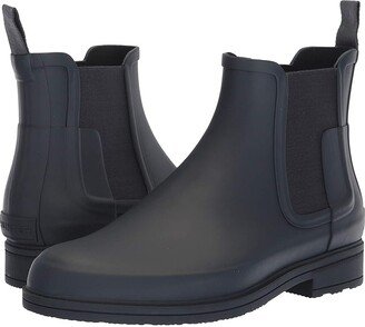 Refined Dark Sole Chelsea Boots (Navy) Men's Boots