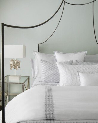 Bovi Fine Linens Angele Queen Duvet Cover, White