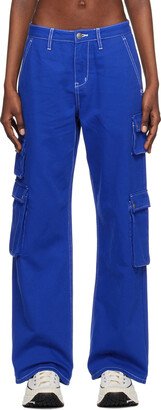 Blue Embroidered Jeans-AA