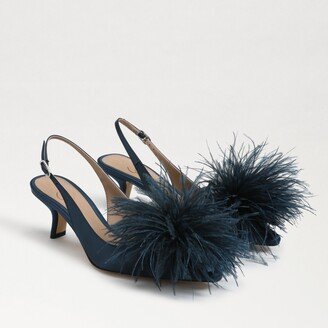 Bianka Feather Slingback Pump-AB