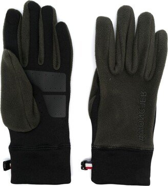 Logo-Print Panelled Gloves