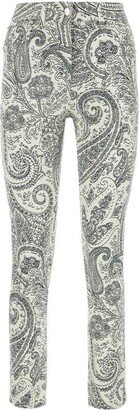 Paisley Printed Straight-Leg Jeans