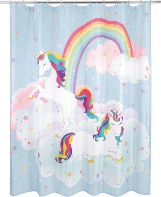 Unicorn and Rainbow Kids' Shower Curtain - Allure Home Creations