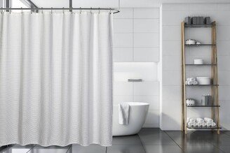 Quaker Waffle Shower Curtain White