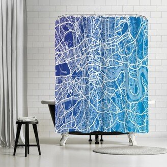 71 x 74 Shower Curtain, City Map by Michael Tompsett - Art Pause