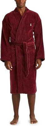 Terry Shawl Robe (Classic Wine/Chic Cream Pony Player) Men's Robe