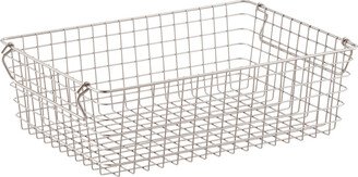 Standard Medium Stacking Wire Basket Silver