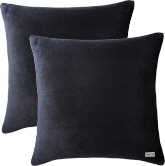 Solid Ultra Soft Plush European Sham Cover Pair