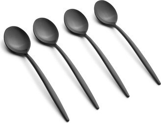 Gaze Black Satin Demi Spoon Set, 4 Piece
