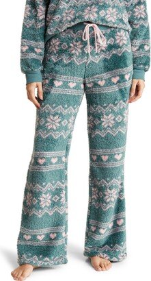 Ice Breaker Fair Isle Faux Fur Pajama Pants