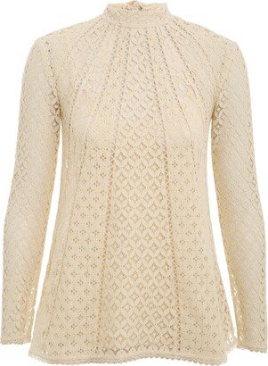 Luminosity Lace Paneled Blouse