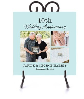 Ceramic Tiles: Classic Anniversary Collage Ceramic Tile, Glossy, 6X6, Multicolor