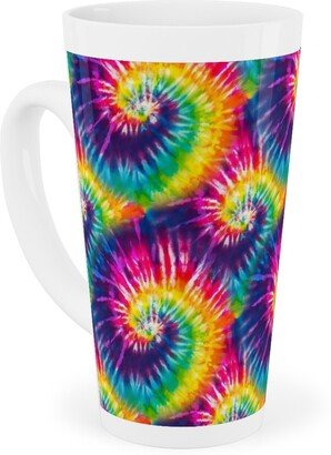 Mugs: Colorful Rainbow Tie Dye Swirl - Multi Tall Latte Mug, 17Oz, Multicolor