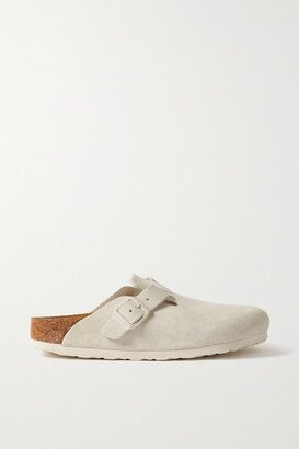 Boston Suede Clogs - White