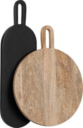 Staven 2 Piece Wood Serving Board Set - 2pc Set