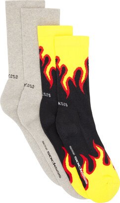 SOCKSSS Two-Pack Gray & Black Socks