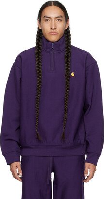 Purple American Script Sweater