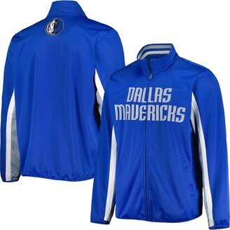 Men's G-iii Sports by Carl Banks Blue Dallas Mavericks Contender Wordmark Full-Zip Track Jacket