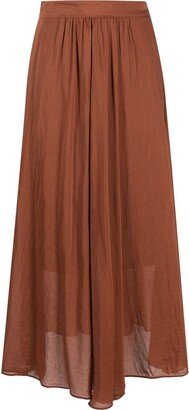 Lightweight Draped Midi Skirt