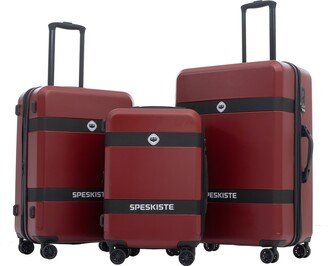 GREATPLANINC Luggage Sets New Model Expandable ABS+PC 3 Piece Sets with Spinner Wheels Lightweight TSA Lock