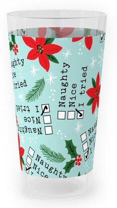 Outdoor Pint Glasses: Naughty, Nice, I Tried List Outdoor Pint Glass, Green