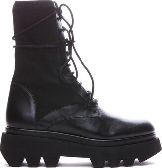 Trey Round-Toe Lace-Up Boots