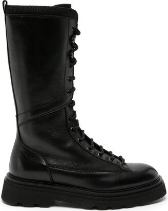 Lace-Up Leather Boots-AQ