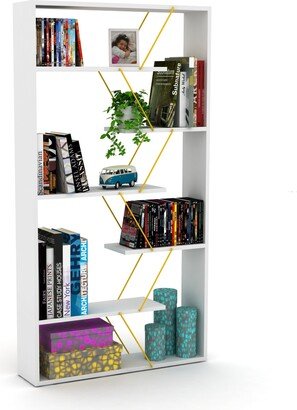 Komeselder 62'' H x 33'' W Geometric Bookcase