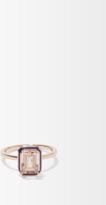 Mina Morganite, Enamel & 18kt Rose-gold Ring