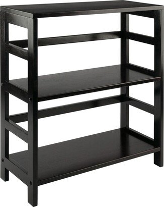 Leo Wide 2-Tier Storage Shelf, Espresso - 25.2 x 11.22 x 29.21 inches