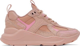 Pink Embossed Sneakers