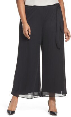 High Rise Tie Waist Wide Leg Pants