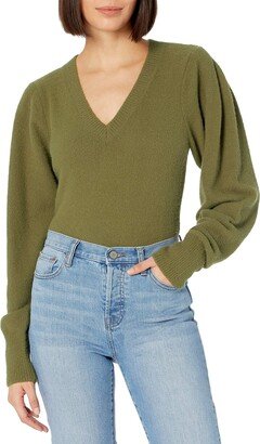 Women's Edith Pleated Shoulder V-Neck Sweater