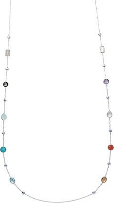Rock Candy® Sterling Silver, Multi-Stone Ball & Stone Station Long Necklace