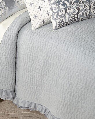 Darboux Pickstitch Linen Queen Coverlet