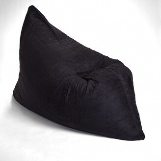 78 x 58 Black Faux Fur Sofa Sack Bean Bag Lounger